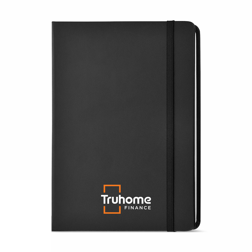 Elastic Black Notebook 192 pages | Non Dated | A5 size