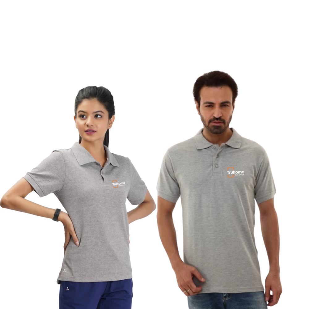 Carbon Ni Solid Plain Polo T-shirt - Unisex