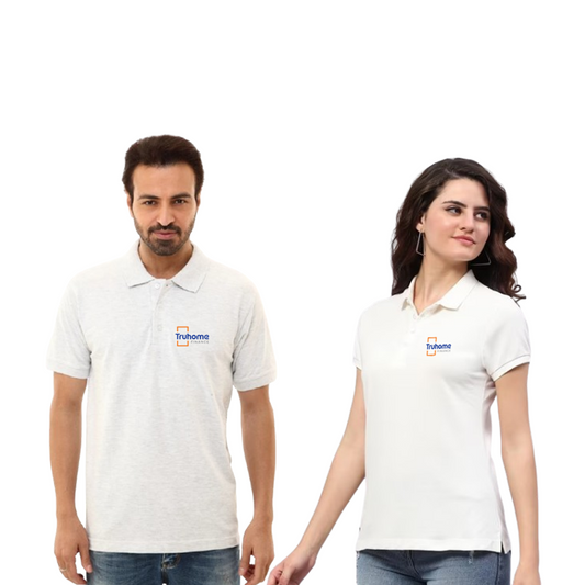 Carbon Ni Solid Plain Polo T-shirt - Unisex