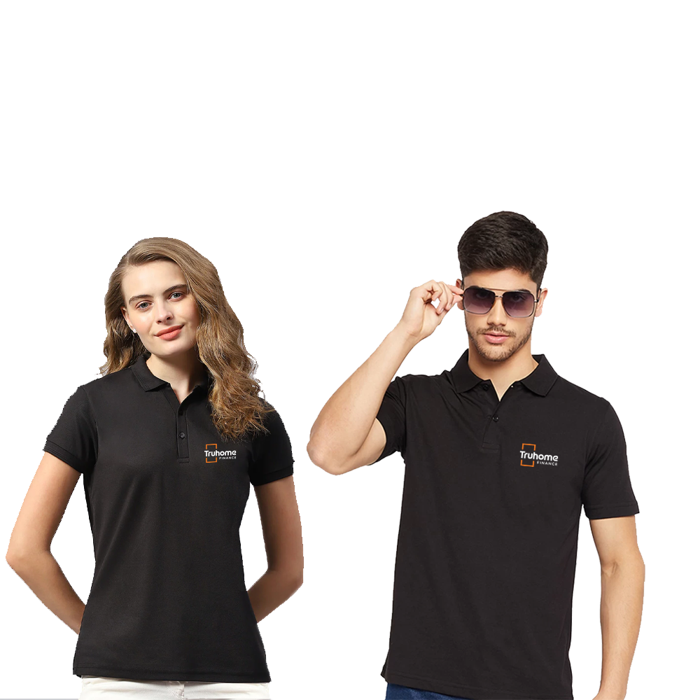 Carbon Ni Solid Plain Polo T-shirt - Unisex